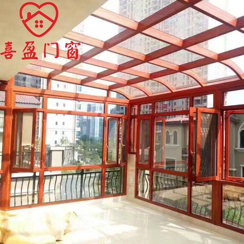 云南阳光房玻璃顶露台欧式阳光房罗马柱断桥铝钢结构钢架玻璃顶
