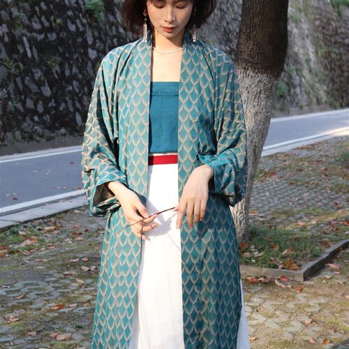 裳裳者华 粼粼 春夏秋宋制暗纹对襟窄袖长衫褙子马面裙日常汉服