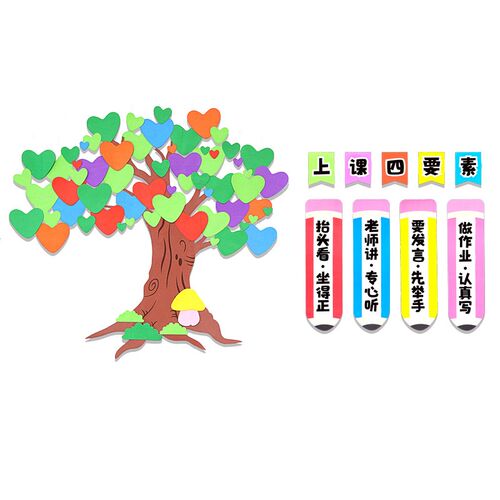 一年级黑板报装饰墙贴小学新学期主题班级公约教室布置环创文化墙