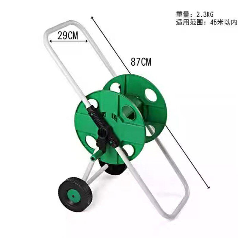 大号带轮式手推水管车园林浇水车卷管家用洗车收纳盘管器绕管架子