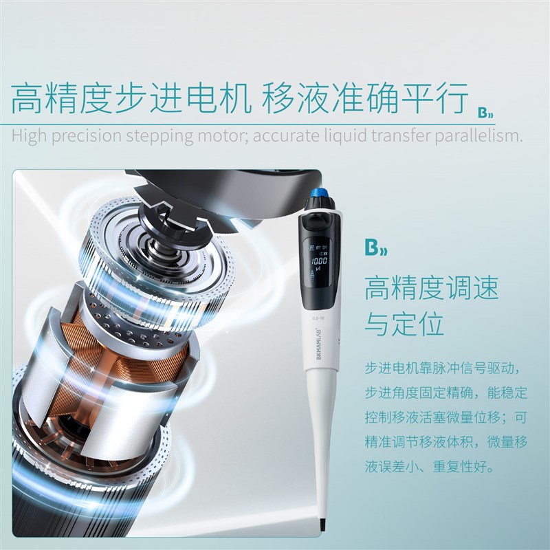 比克曼生物电动移液助吸器单道八道速率微量高精度可调加样器多道