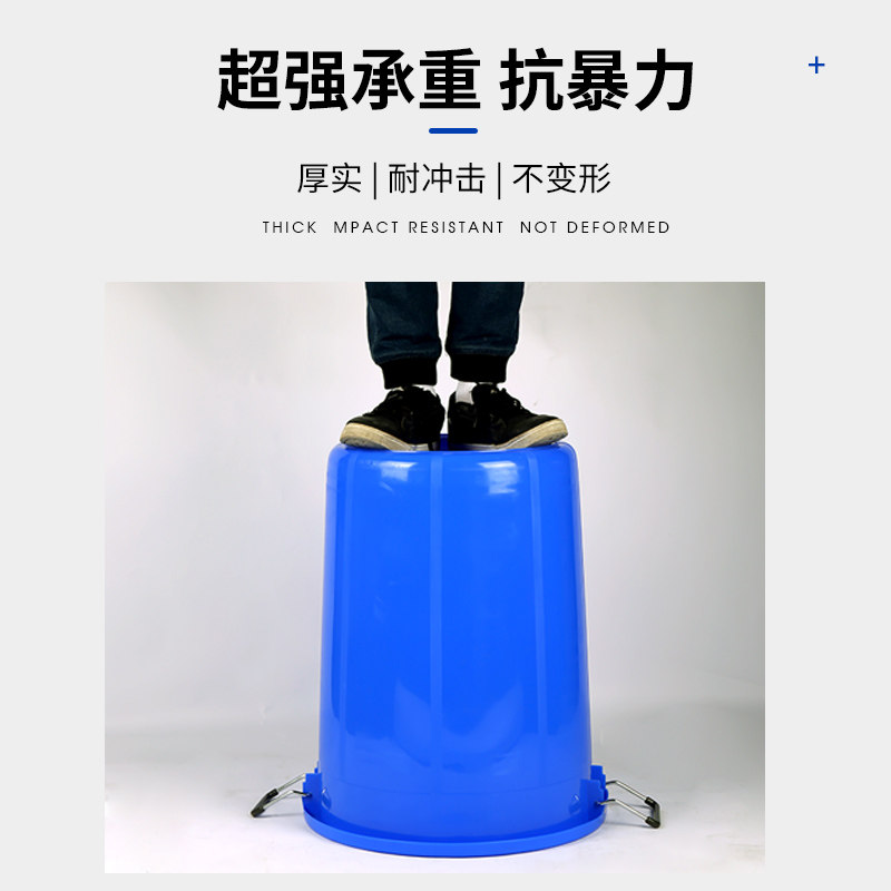 加厚多用大号垃圾桶工厂户外环卫分类塑料桶商用家用厨房圆桶带盖