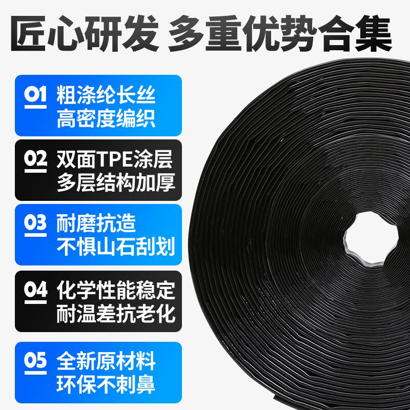 农用涂塑水带消防抽污水软管高压防爆2寸3寸4寸灌溉浇地水泵管子