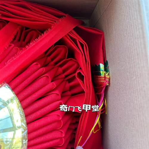 出口款马来西亚款手工制作金色红布花球圆边神红球13号大红花球