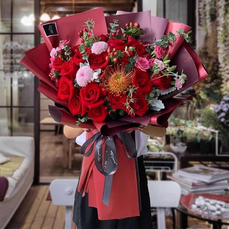 毕业季温州鲜花速递同城玫瑰花芍药订花束生日花店同城配送花上门