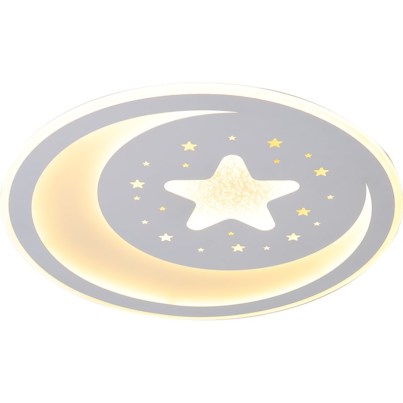 儿童房灯女孩男孩小孩房间灯卧室灯吸顶灯温馨浪漫星空星星月亮灯