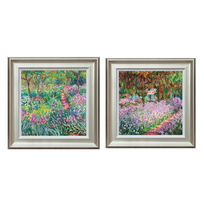 莫奈花园吉维尼 美式欧式客厅餐厅卧室装饰画田园印象派版画油画
