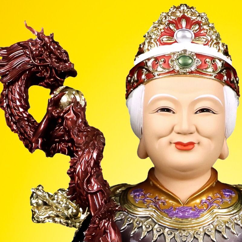 黑老太画像挂画黑妈妈家用供奉装饰画四大家族神像堂单绢布卷轴画