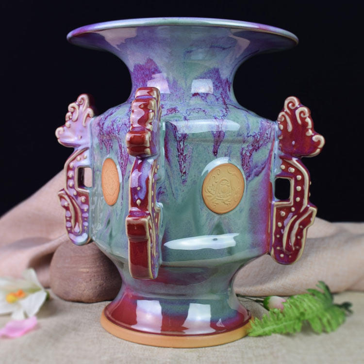 河南禹州神垕钧窑瓷非景德镇陶瓷器家用花瓶艺术品客厅办公室摆件