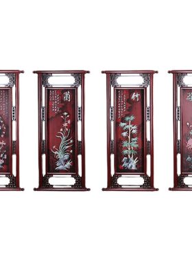 客厅沙发背景墙装饰画3d立体浮雕新中式梅兰竹菊四联高端玉雕挂画