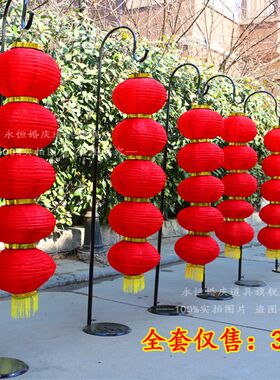 2020新款中式弯钩路引婚庆道具路引灯笼挂钩单钩铁艺花球路引