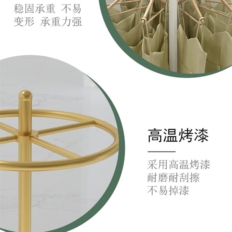 圆形旋转中岛架落地可调节服装陈列架女装店内衣睡衣中间挂衣架子