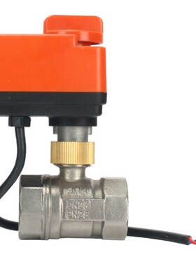 FVQ21电动球阀DC24V不锈钢阀门220V二线6分代替电磁阀DN15 20 25