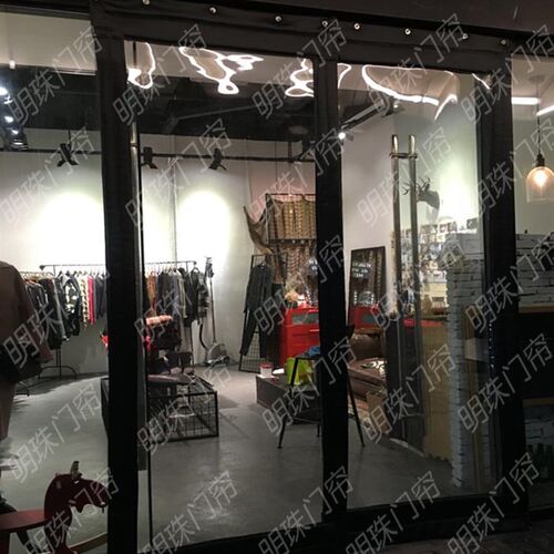 大透明窗加厚保暖防寒挡风棉门帘商场大视窗皮革超市棉门帘