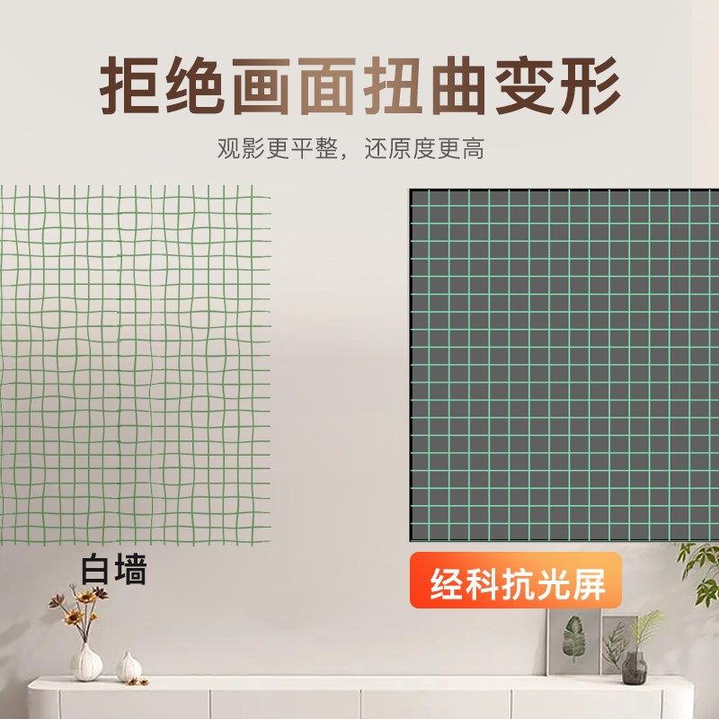 经科画框幕布H3-FL/W2抗光幕布窄边画框幕家用100/120寸客厅影院