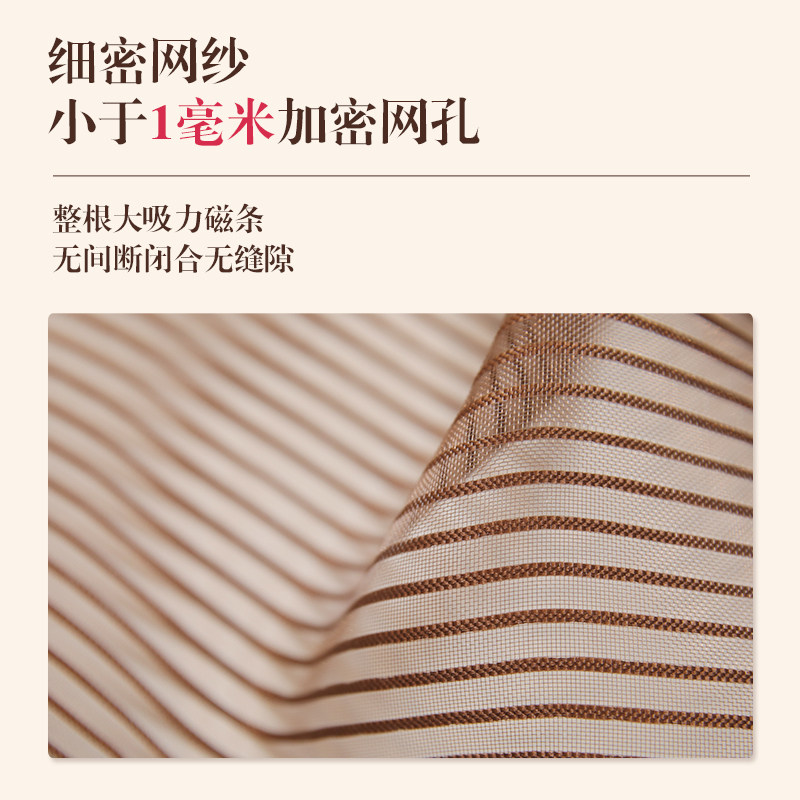 防蚊蝇门帘子家用卧室纱门窗免打孔自粘贴隔断磁铁条自吸蚊帐新款
