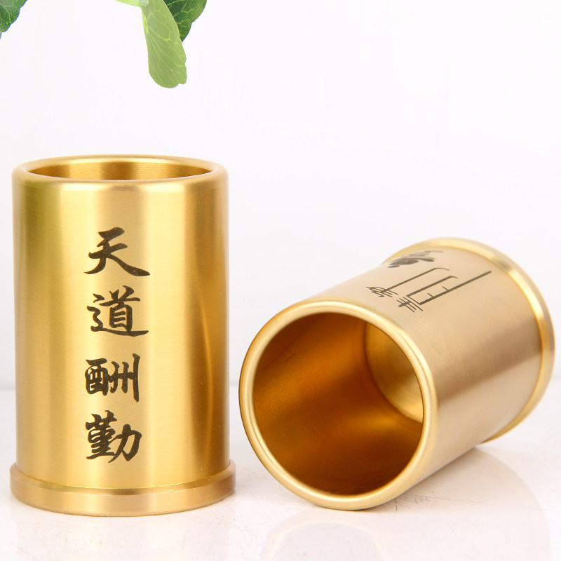 铜笔筒摆件 实心铜笔筒摆件 书桌 工艺礼品 摆件 量大可以订做