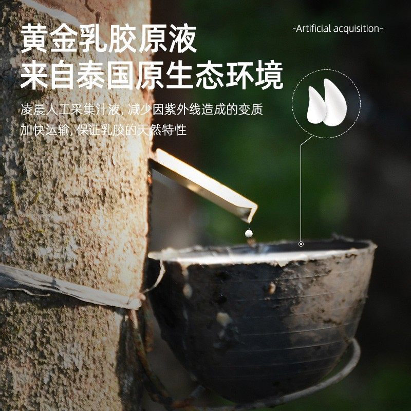 高枕头加厚加高男泰国天然乳胶枕芯不塌陷不变形睡眠家用颈椎枕硬