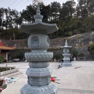 石雕塔大型石塔石材雕刻 花岗岩金刚塔刻字加工 石经柱雕刻定制