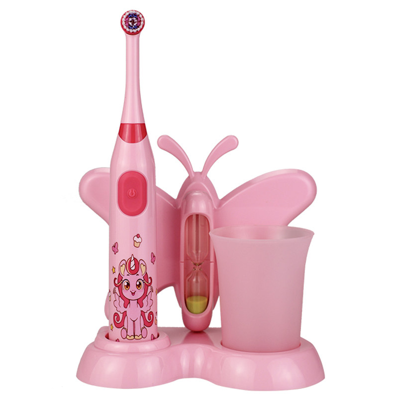 吱儿童电动牙刷充电全自动旋转式软毛3-12岁宝宝女童公主礼盒套装