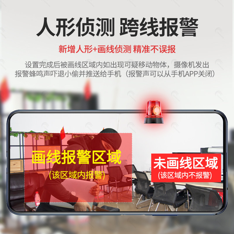 摄像头猫眼家用室内连手机远程360度无死角高清摄影头无线监控器