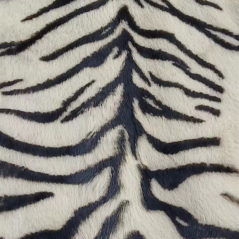 仿真老虎皮豹纹面料整张皮毛一体沙发坐垫椅地毯床边毯飘窗垫壁挂