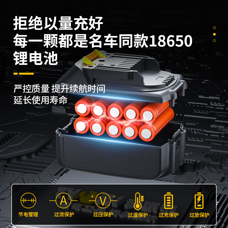 电锯小型家用手持充电式电动手工锯锂电池大容量电链锯树神器伐木
