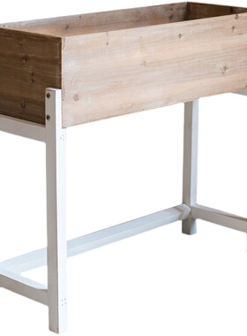 复古实木制花槽花架花几隔断花器花盆收纳多层铁艺置物架阳台摆件