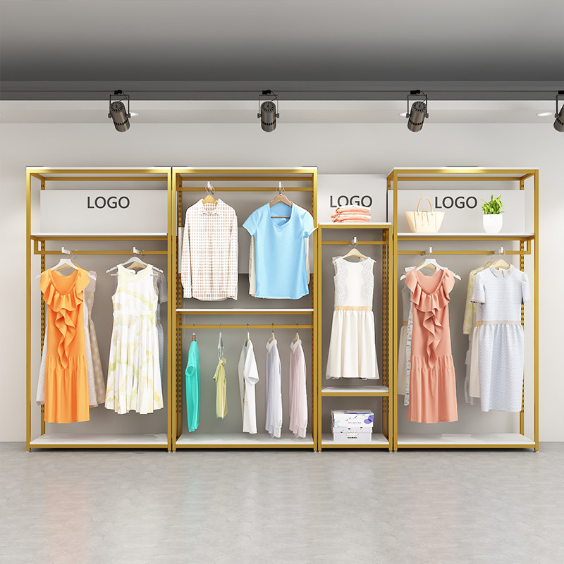 服装店展示架调节服装架女装男装店衣架货架挂衣架落地式衣服架子