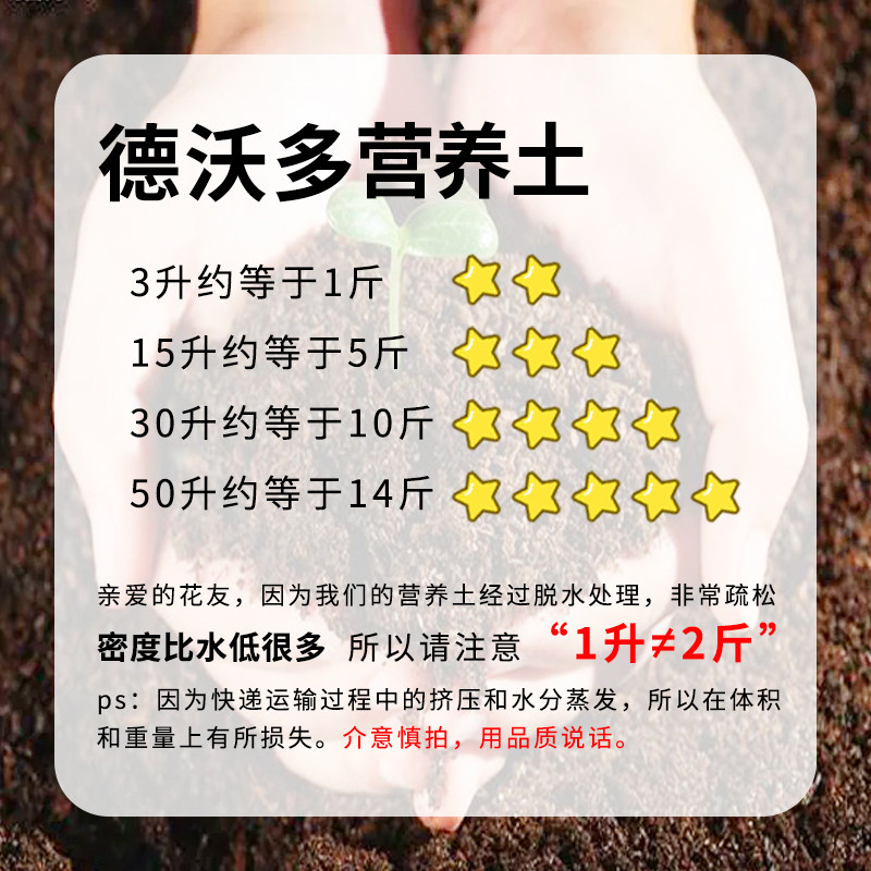 德沃多种菜营养土有机种植泥炭土花土养花种菜专用多肉盆栽通用型