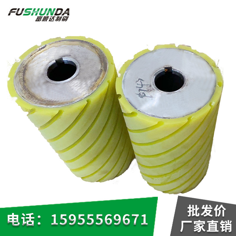 砂光辊 砂光机胶辊 橡胶辊开槽 螺旋橡胶辊 工业橡胶辊定制 耐磨