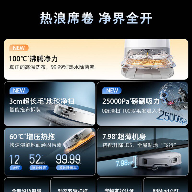 石头新品新品石头P20 Ultra plus扫地机器人吸拖一体自清洁家用