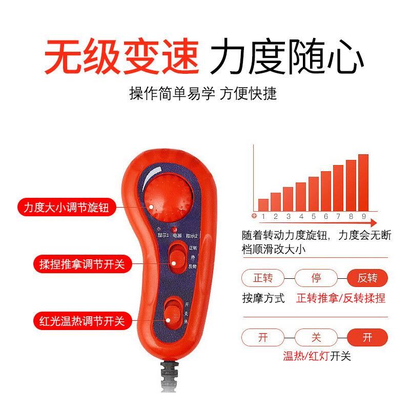 家用靠垫个人护理电动按摩仪肩脖腰部按摩器颈椎深度夹捏按摩枕头