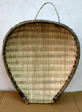 竹编筲箕竹篮簸农家手工制品青篾竹筐厨房用品沥米水晾晒装饰洗菜