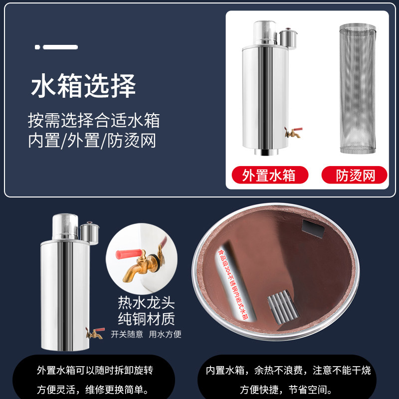 不挑锅柴火灶双灶带锅圈风机家用农村304不锈钢户外移动烧木柴炉