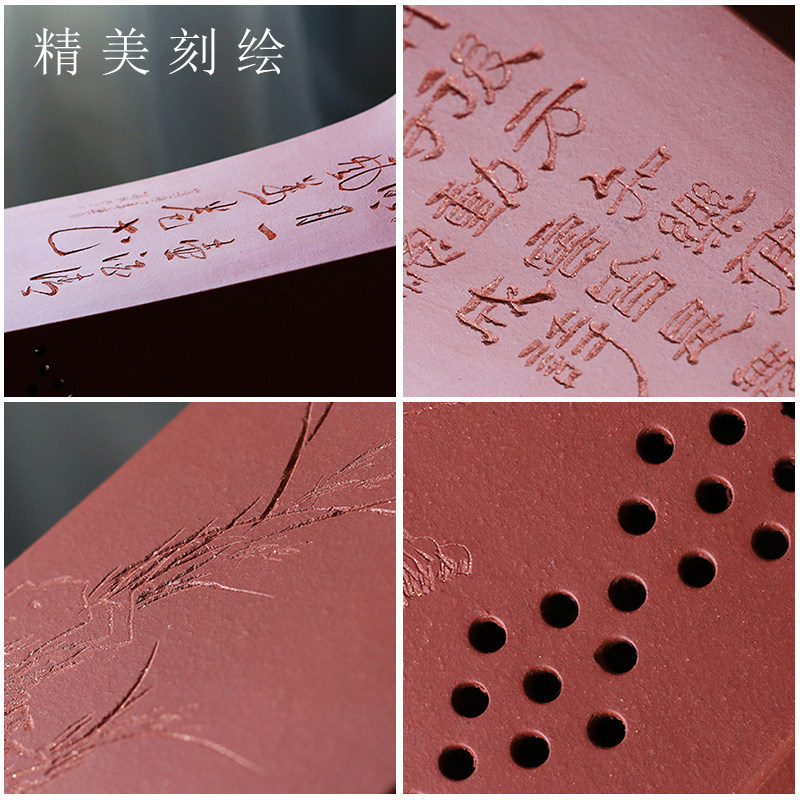 四方精品紫砂花盆宜兴高档陶瓷大高束腰带侧孔蕙春墨兰草室内阳台