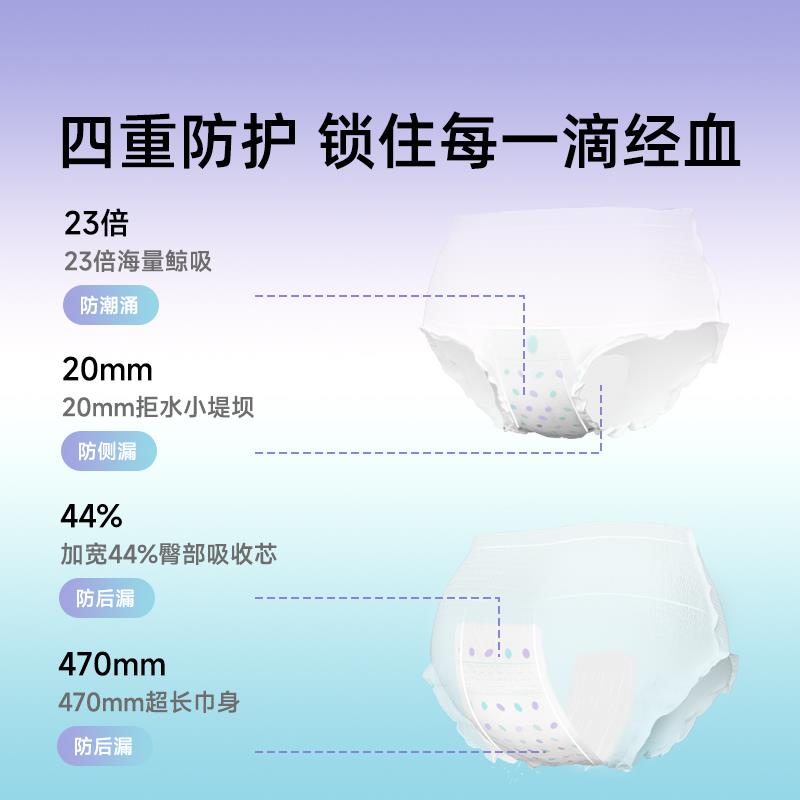 德佑安睡裤亲肤经期用防漏产妇月子专用蚕丝卫生裤卫生巾安全夜用