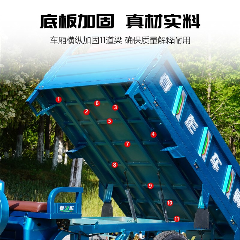 电动三轮车拉货新款载重王国标家用大功率货车农用加长三轮电瓶车