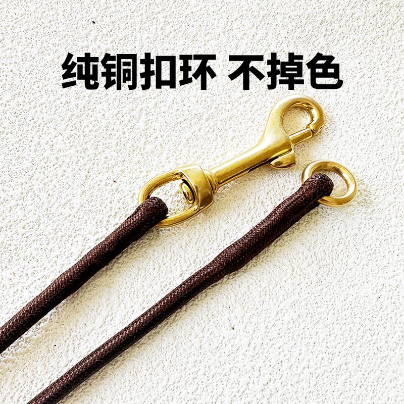 韩国蜡绳纯手工狗绳子牵引p绳小型幼犬赛级宠物训犬P链中大型防爆