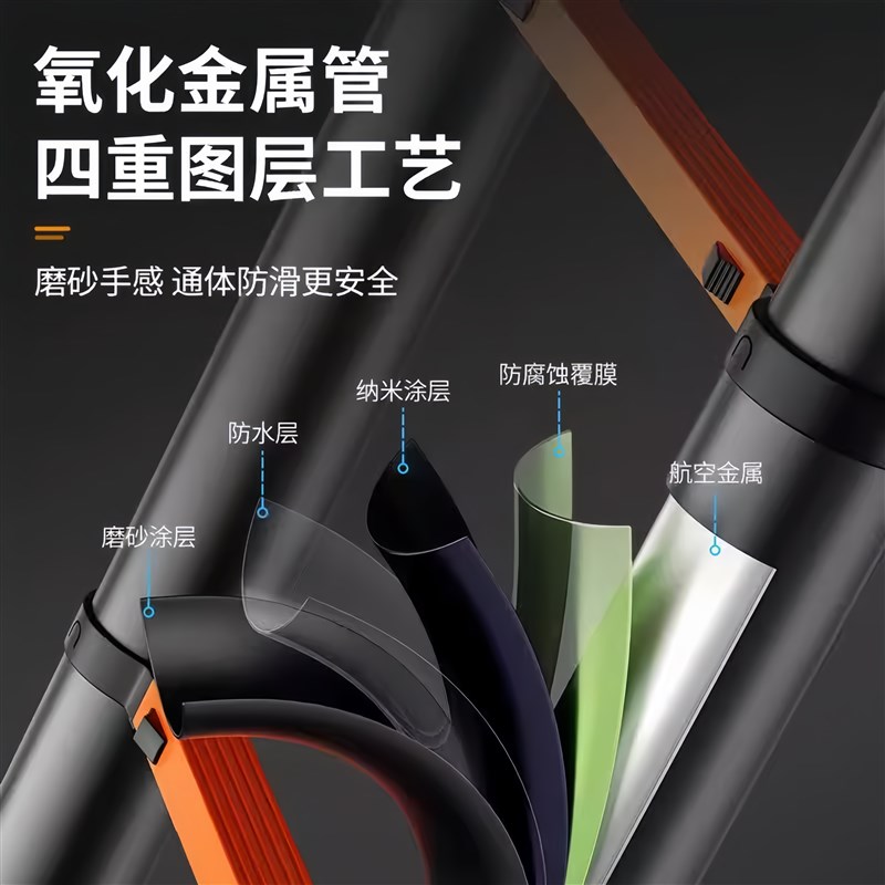 人字伸缩梯子碳钢加厚可行走折叠梯多功能家用爬梯便携升降楼梯