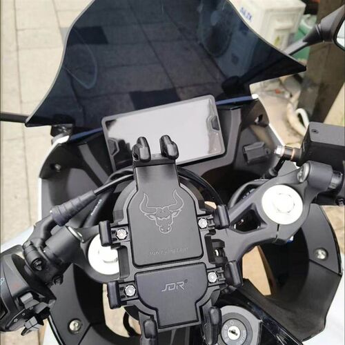 适用摩托车张雪机车500RR改装减震防抖手机支架 骑行摩旅导航支架