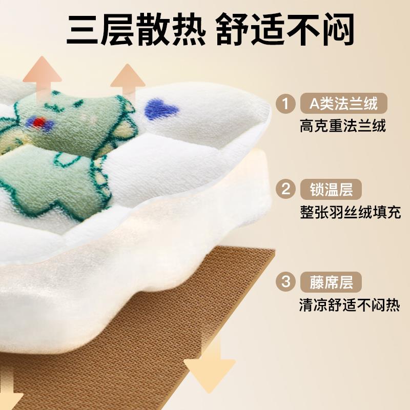 婴儿车垫子秋冬保暖睡垫宝宝小推车坐垫加绒遛娃车垫躺垫软垫配件