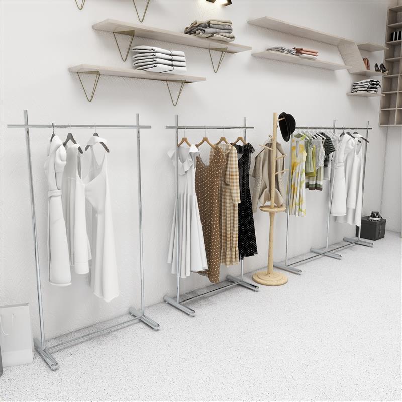 服装店展示架陈列道具落地式简约女装中岛架货架服饰店架子不锈钢