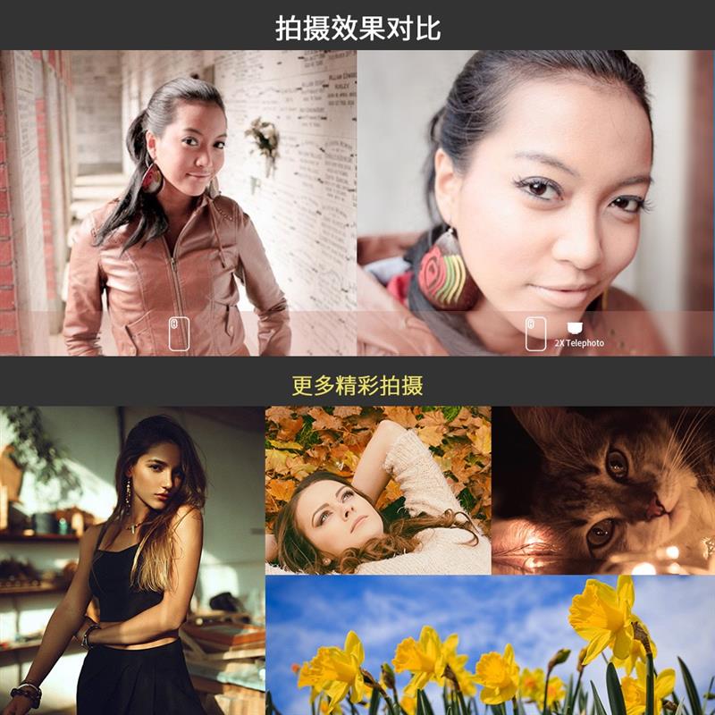 APEXEL手机镜头2x增距镜头人像写真拍照摄影长焦跨境摄影器材