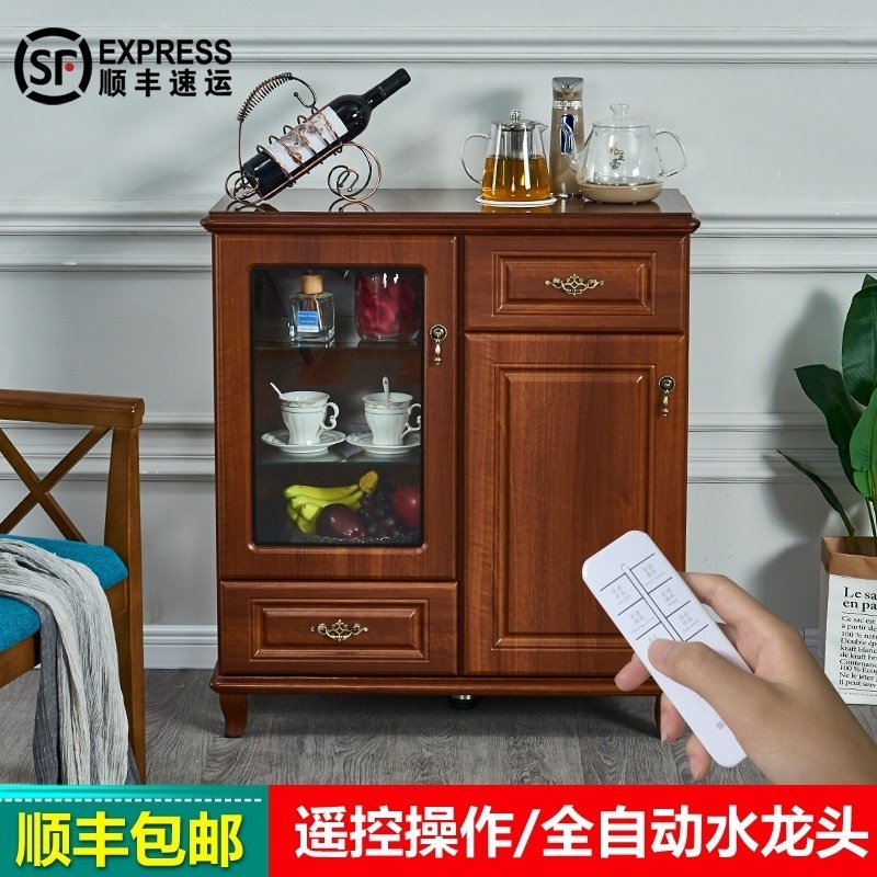 实木茶吧机家用全自动一体柜2026新款中式客厅消毒柜子智能饮水机