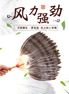 羽毛扇夏天便携鹅毛扇宝宝扇孔雀扇儿童家用老式毛扇子诸葛亮扇子