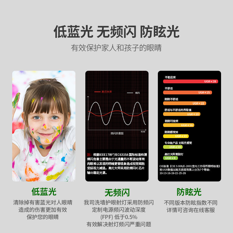 极简全铝明装圆角筒灯射灯一体正四头LED防眩斗胆灯客厅全光谱