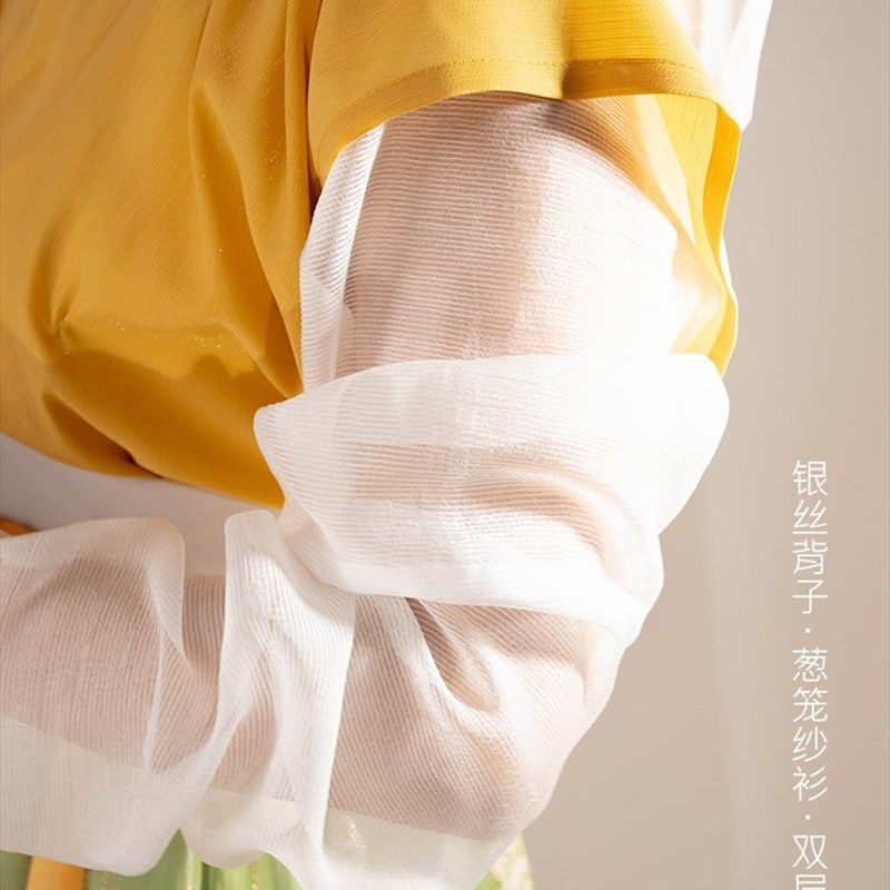 【唐】凤翥斋 唐制银丝内衫 纯棉齐胸齐腰衬裙 汉服内搭