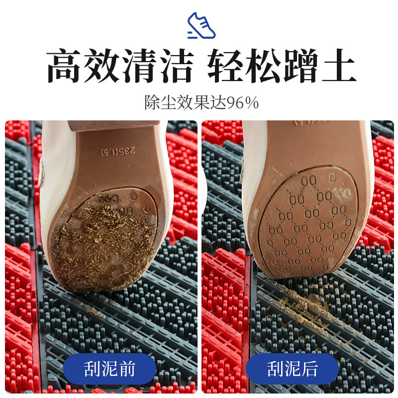 户外门口防滑地垫室外迎宾脚垫子大面积塑料拼接门垫商用进门地毯