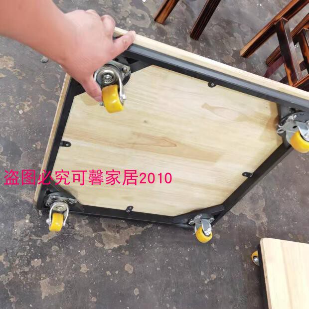安吉四轮手拉平板车 可移动木制拖拉车 松木结构儿童游戏推货车